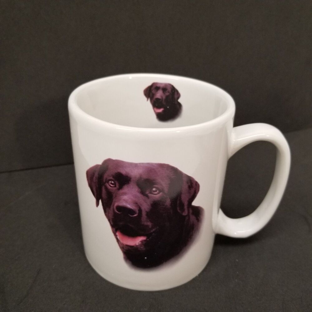 Large Ceramic Taskets Black Lab Labrador Retriever Dog Coffee Mug Cup